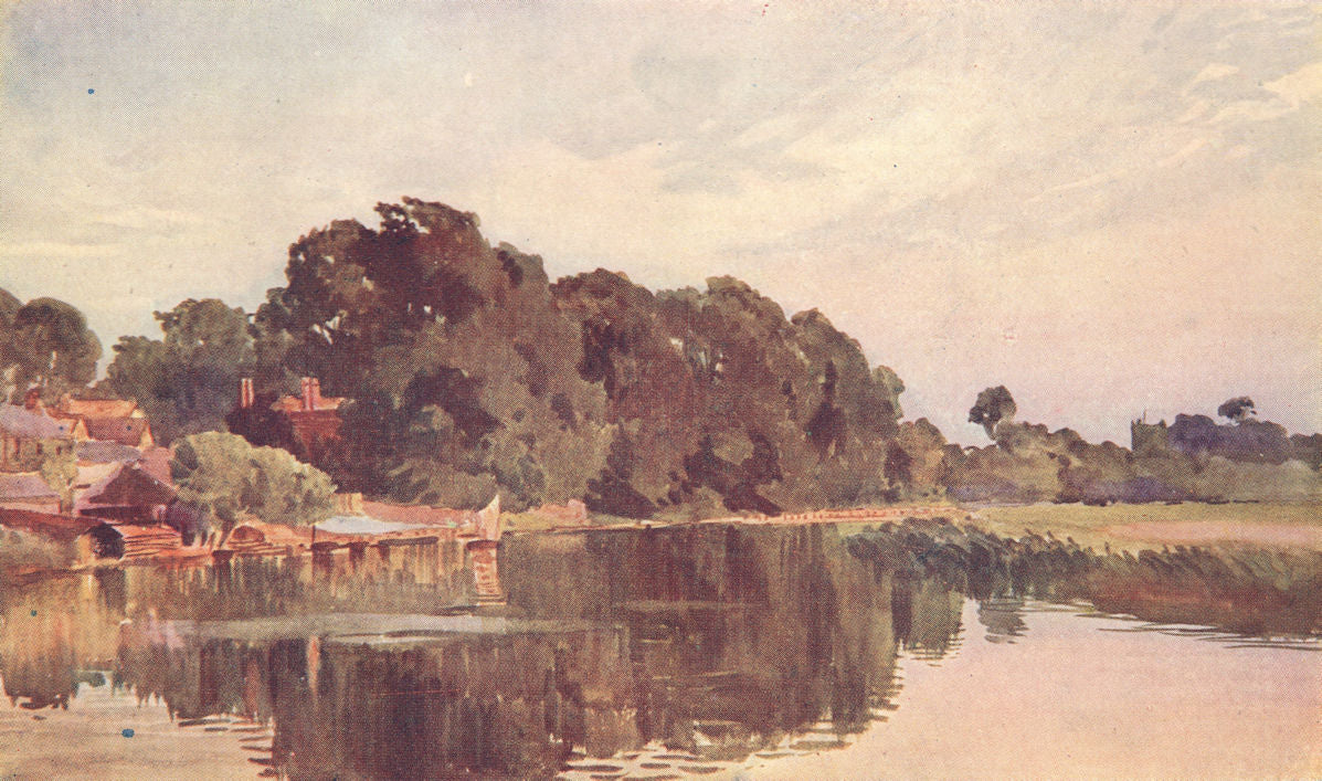 Wargrave, Berkshire by Sutton Palmer 1920 old antique vintage print picture